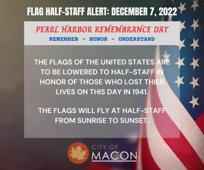 American Flag Status: Half-Staff December 7, 2022